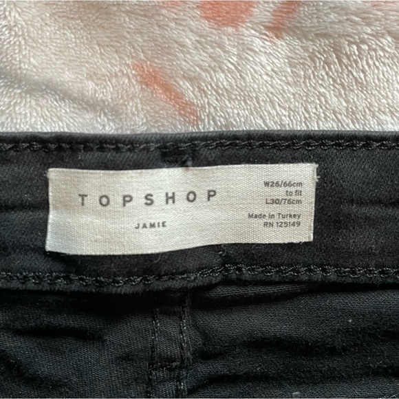 Topshop Ripped Black Jamie Jeans W26 L30 - Picture 4 of 4